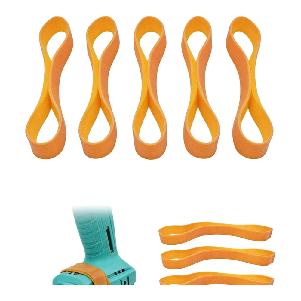 5PCS 160x20mm Elastic Rubber Bands For  Electric Wrench Battery Strap Retainer Electric Wrench Fixing Strap Power Tools