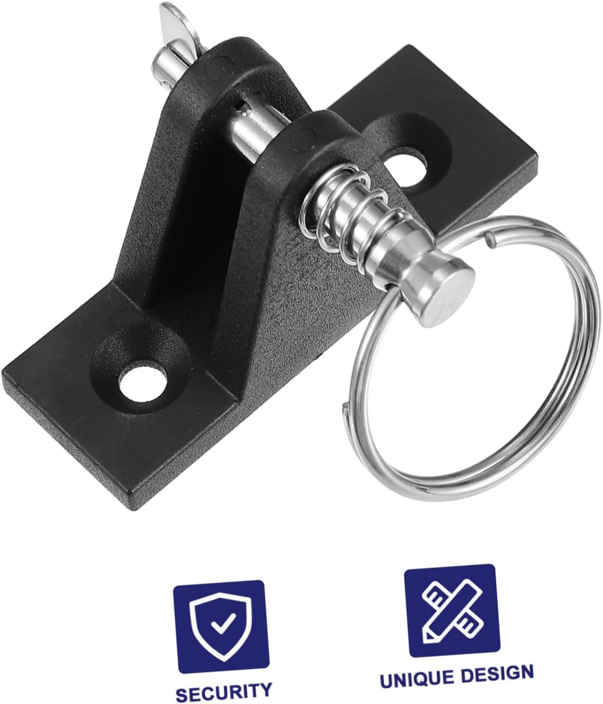 Marine Black Ringed Plug Mount for Boats Hardware for Sunshade Tent Base Nylon Standard Mount