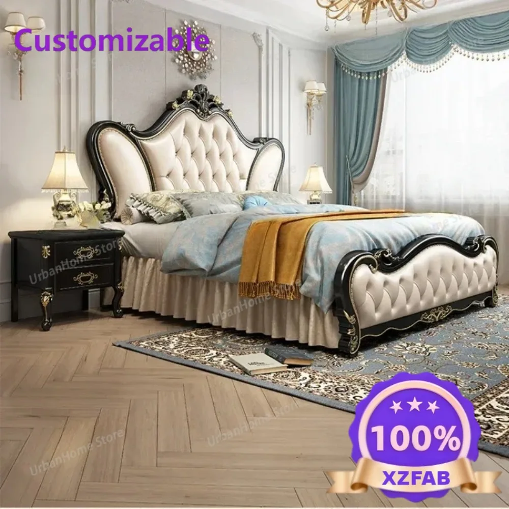 Factory Direct 2026 Modern Luxury Design Double Bed Frame King Size Italian Villa Bed Aesthetic Storage Cama Box Casal Bedroom S