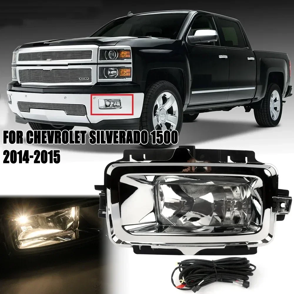 Front Bumper Foglight Fog Lights Day Light for Chevrolet Silverado 1500 2014 2015 Car Replacement Parts