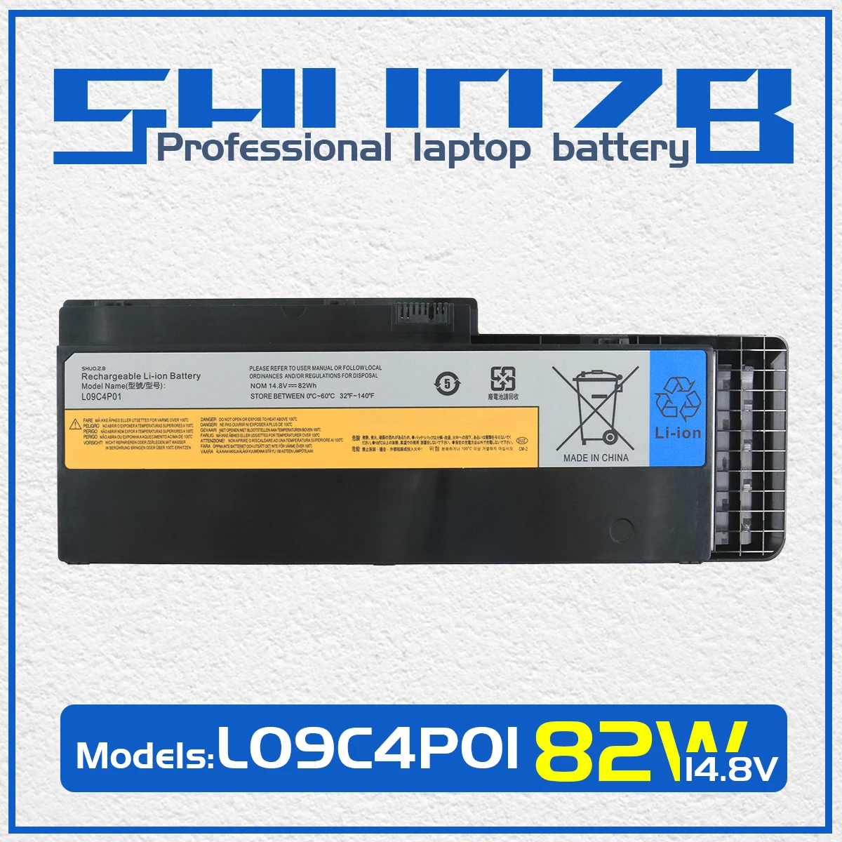 

SHUOZB L09C4P01 Аккумулятор для ноутбука Lenovo IdeaPad U350 20028 U350 2963 U350W 57Y6265 57Y6352 Series L09N4P01 14,8 В 82WH 5500 мАч