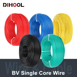 BV 20/19/18/16/14/12/10/8 AWG Single Core Wire Solid Core Copper Wire PVC Colorful Cable Flame Retardant Fixed Electrical Wiring