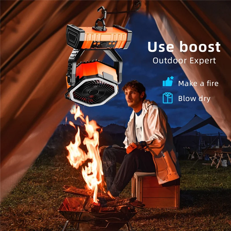 B-Est Fishing Fan 20,000 Mah Four-Speed Adjustable Directional USB Rechargeable Shaking Head