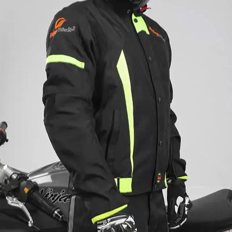 Cycling Jersey Men's Motorcycle Set Waterproof in All Seasons and Warm in Winter Rain Proof Racing Suit Motorcycle Knight Clothe