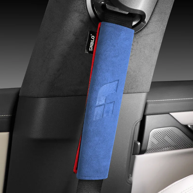 For LiXiang L9 L8 L7 Car Seat Belt Shoulder Protection Cover Alcantara Suede Safety Belt Protection Cover Interior Decoration 6