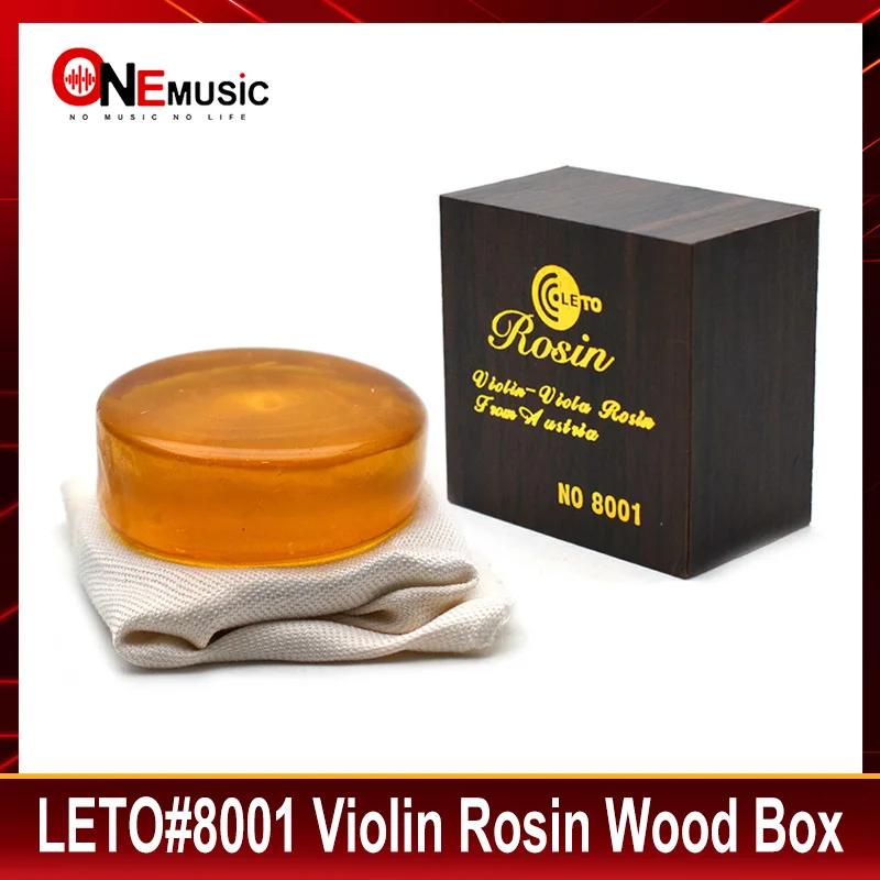 Leto#8001 Wooden Box Round Golden Rosin for Violin Viola Cello Rosin Violin Parts