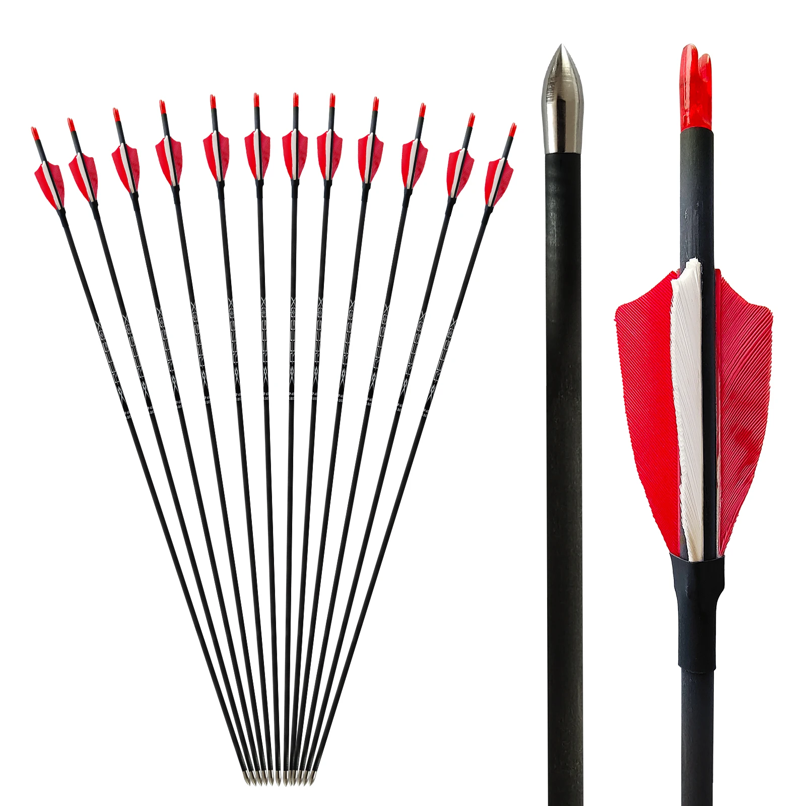 

Carbon Fiber Hunting Arrows ID4.2mm Archery Accessories for Outdoor Shooting Sports