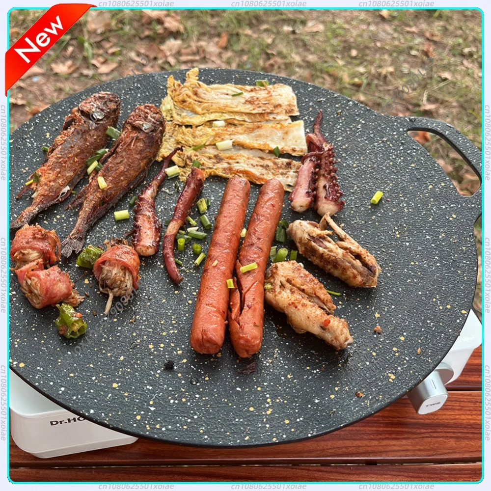 Outdoor Camping Griddle - Grilling Pan Non-stick Baking Dishes Pans