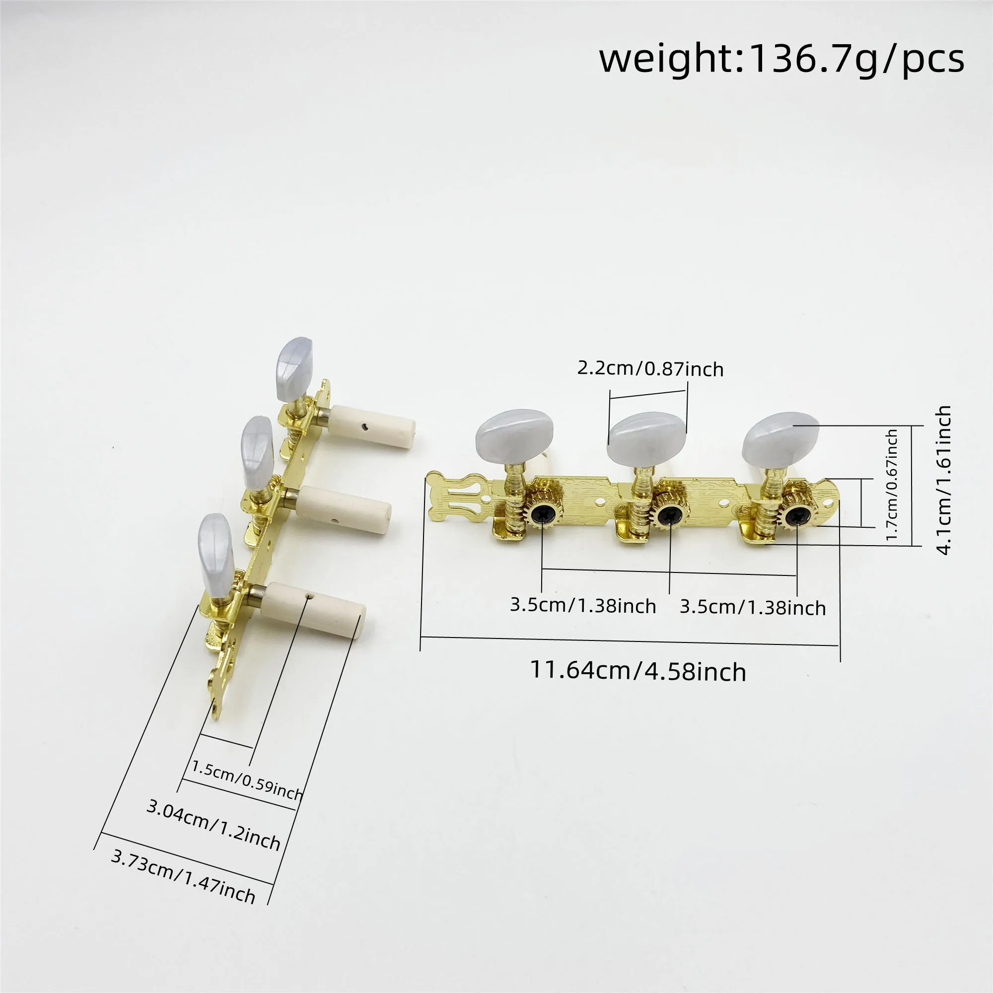 Pioli per chitarra acustica classica di alta qualità Pioli per accordatura a ponte in plastica con paletta a tre perle lunghe Accessori per chitarra
