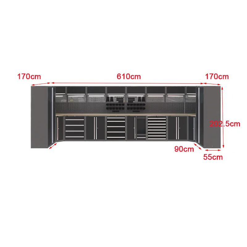 Multi-Purpose Workshop Garage Storage Heavy Duty Workbench Combination Workstation Workshop Tool Cabinet