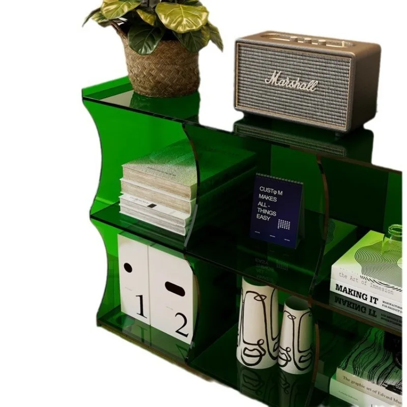 American household solid wood tea and dining side cabinet multi-layer floor display storage rack