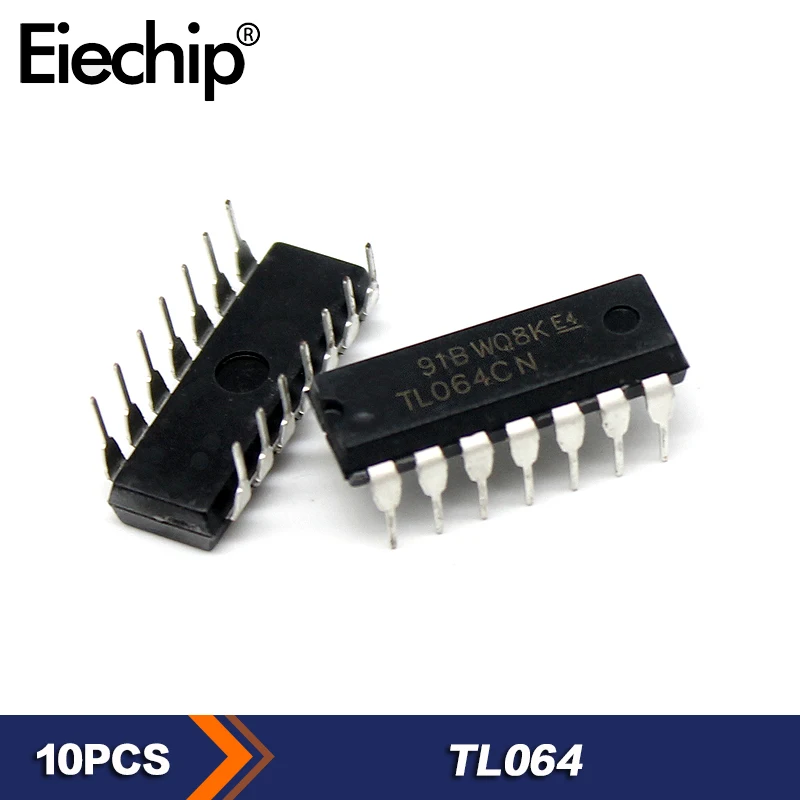 10pcs/lot TL064CN TL064 DIP-14 Integrated Circuit JFET-Input Operational Amplifiers Electronics IC Chip