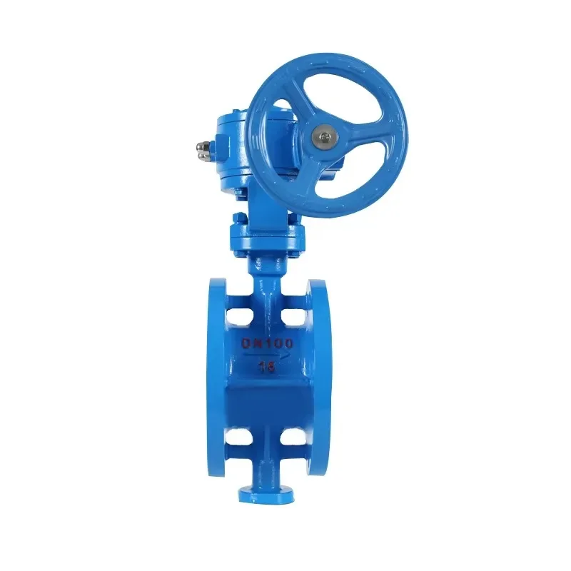 Lanhui High Quality Custom Cast Steel Hard Sealed Turbine Flange Butterfly Valve for Water Gas National Standard