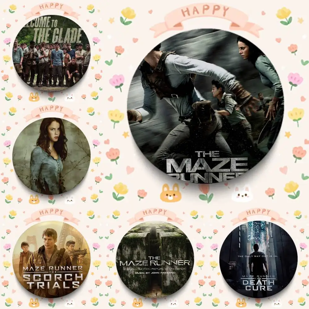 Broches con diseño de The Maze Runner, insignias redondas creativas, regalos, pines de 32, 44 y 58 mm, S
