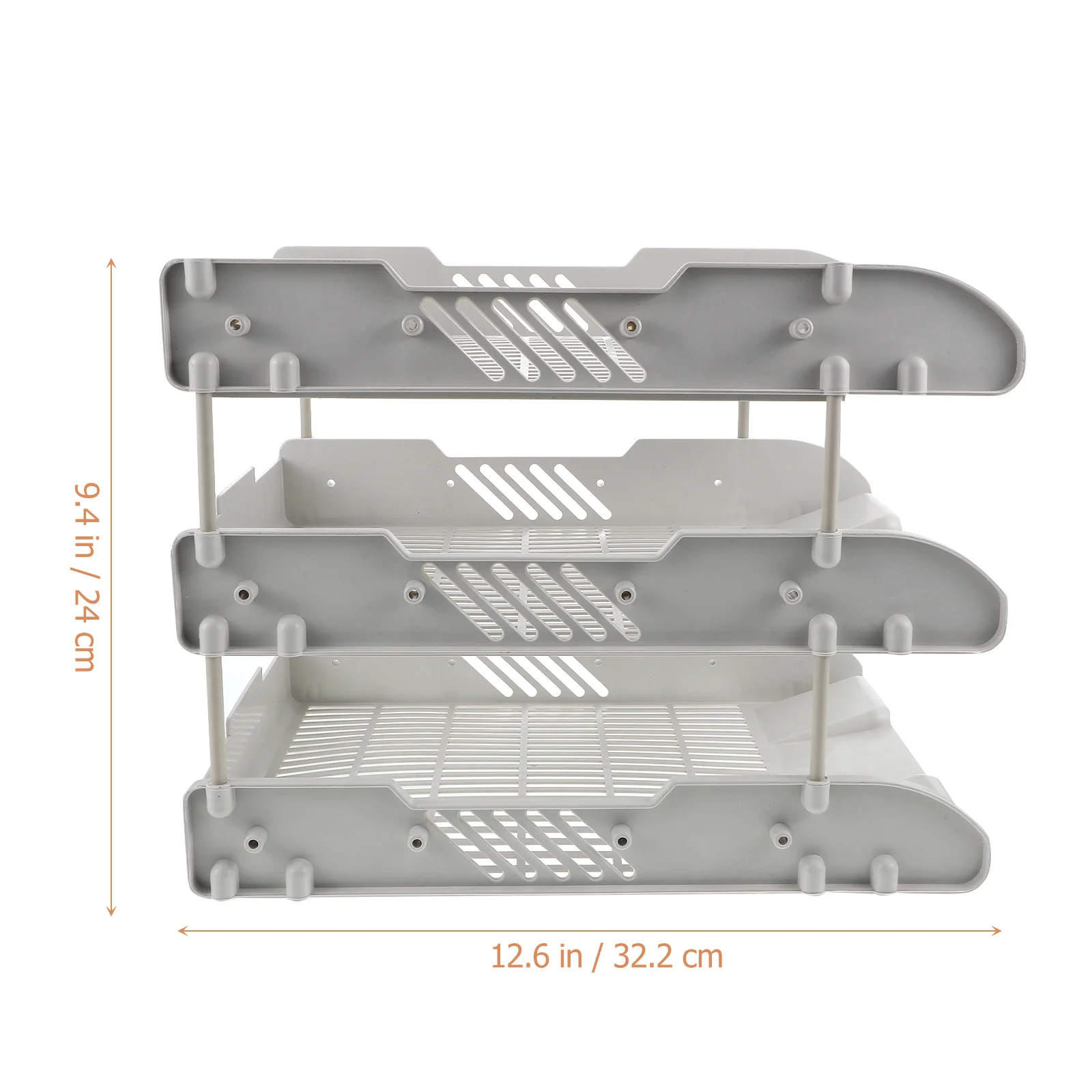 Desktop Document Organizer 3 Tier Paper Tray Office File Holder Desk Storage Rack Paper Sorter File Holder Classroom Storage