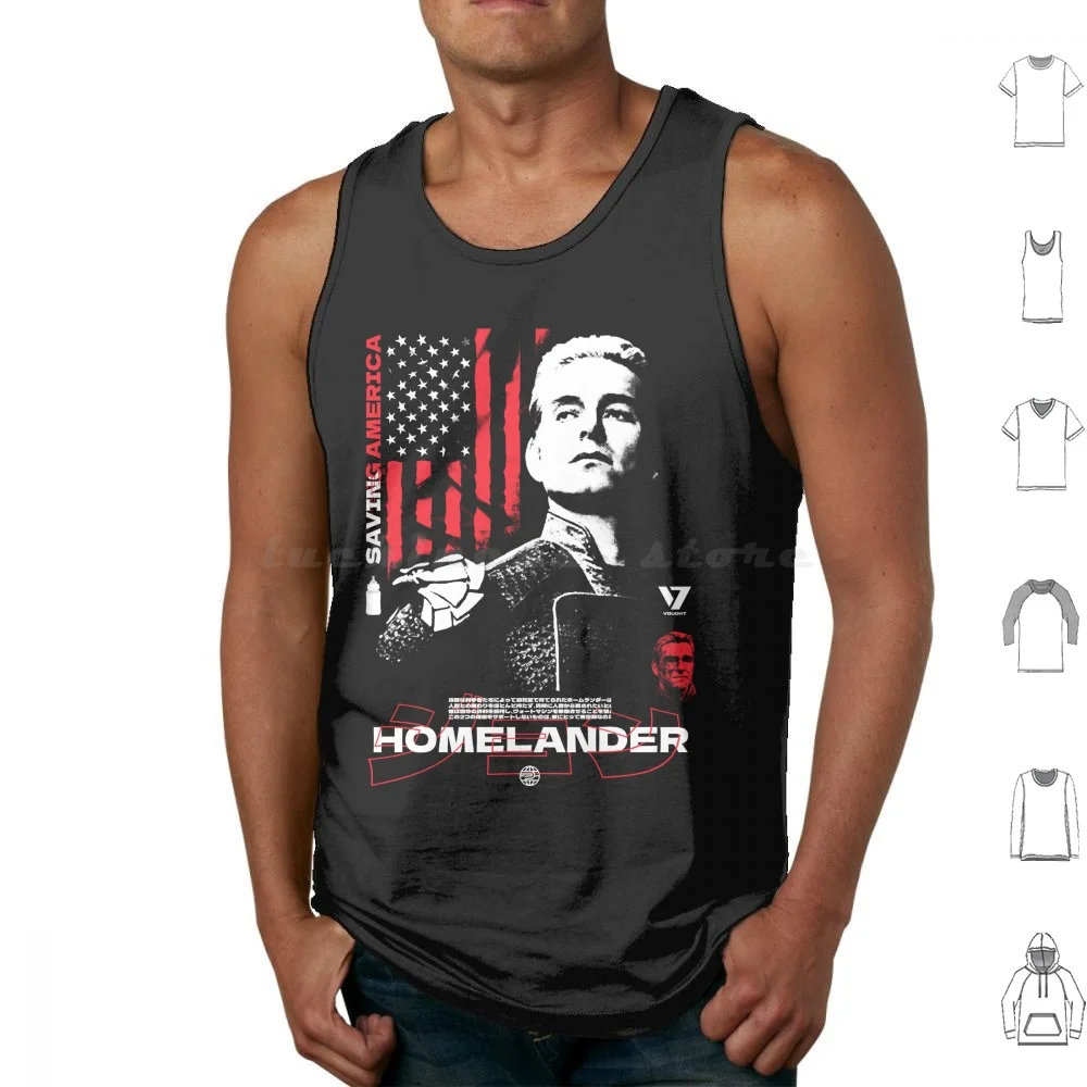 Home Lander-Saving America Tank Tops Vest Sleeveless Saving America Homelander Supe