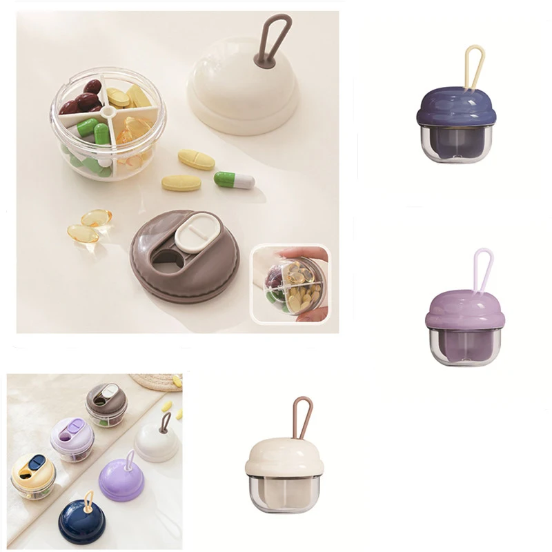 

4 Grids Small Pill Cases Organizer Box Weekly Travel Pill Holder Portable Pocket Medicine Container Plastic Box