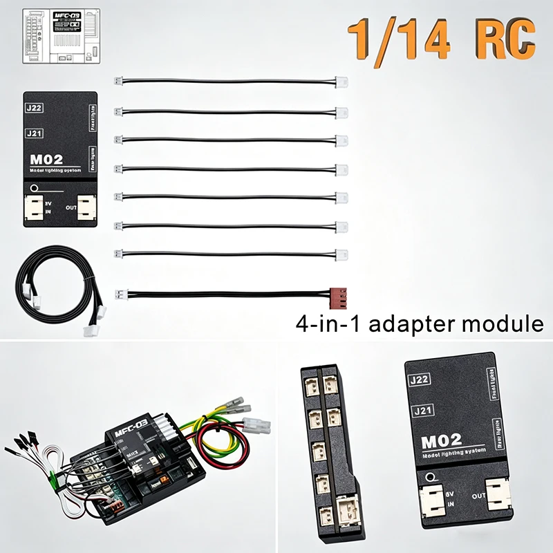 MFC-01 03 Dedicated Module Upgrade Accessory, Suitable for RC 1/14 Trucks, for Tamiya MFC 4in-1 Adapter Control.