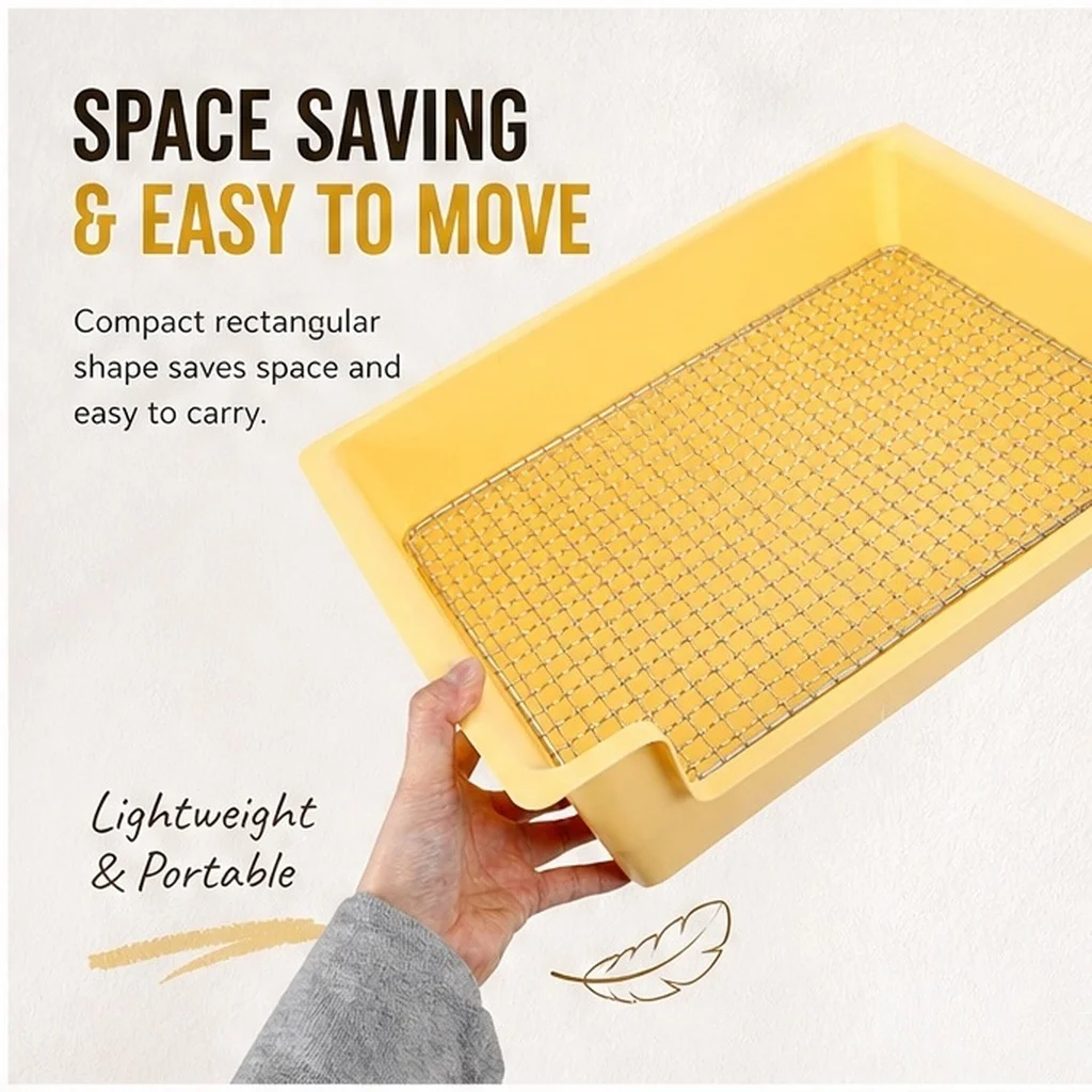 Large Rabbit Litter Box Portable Split Type Pet Toilet Hamster Guinea Pig Small Animals Trainer Ferret Litter Pan