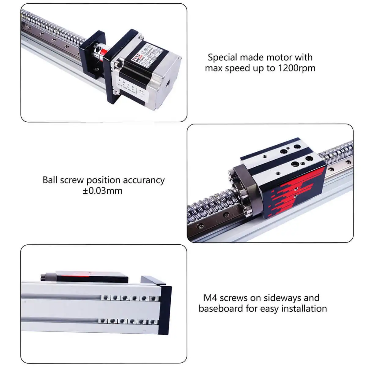 FUYU FSK40 FSL40 Linear Guide System Motion Rail Slide Table XYZ Stage Ball Screw Actuator