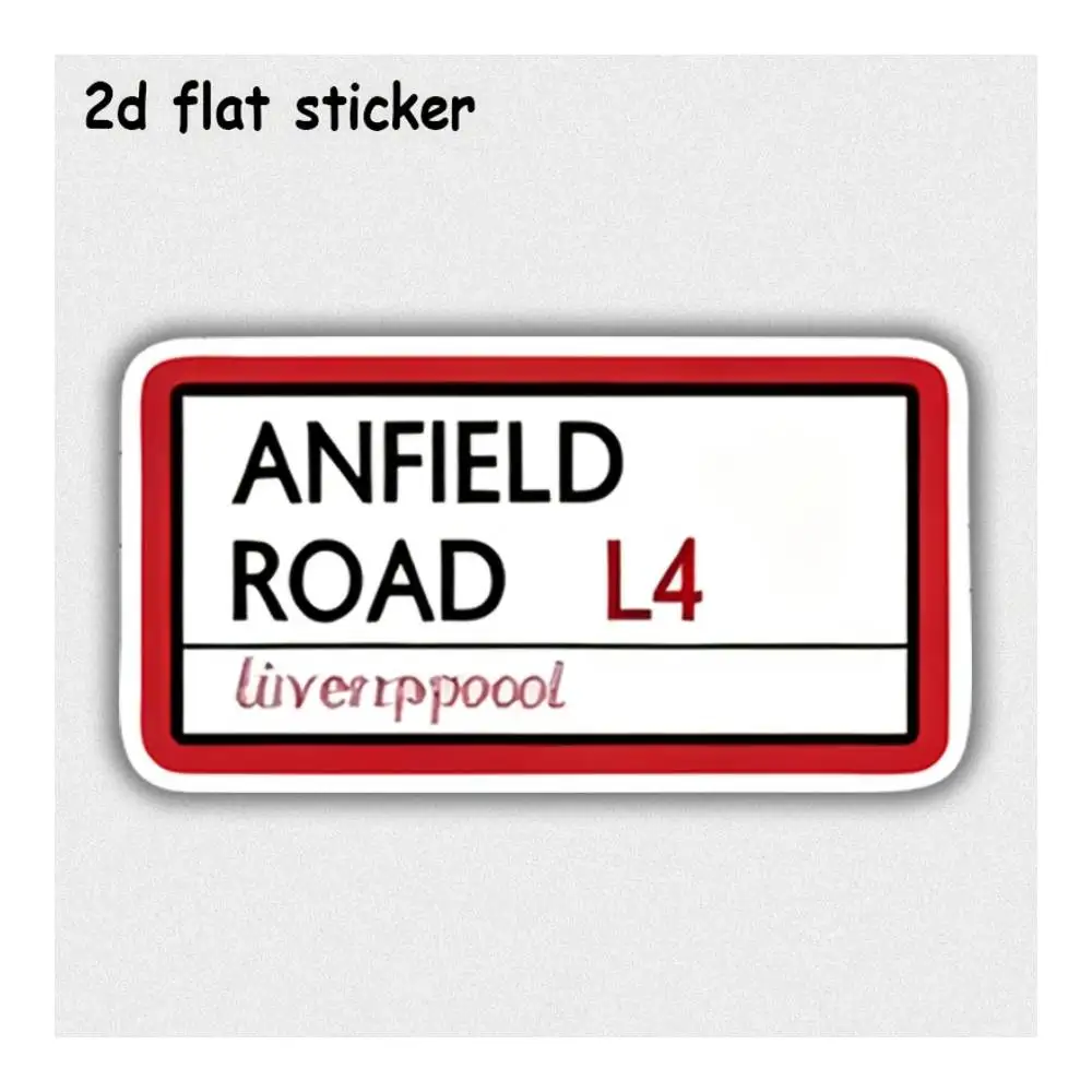 Anfield Road 44 Sign Waterproof Decal For Laptops, Cars, Motorcycles, Water Bottles & Smooth Surfaces