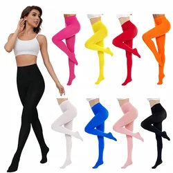 Spring Autumn 80 Denier Velvet Women Pantyhose Candy Color Hose Female Tights Thin Leg Women Tights Velvet Seamless Stockings