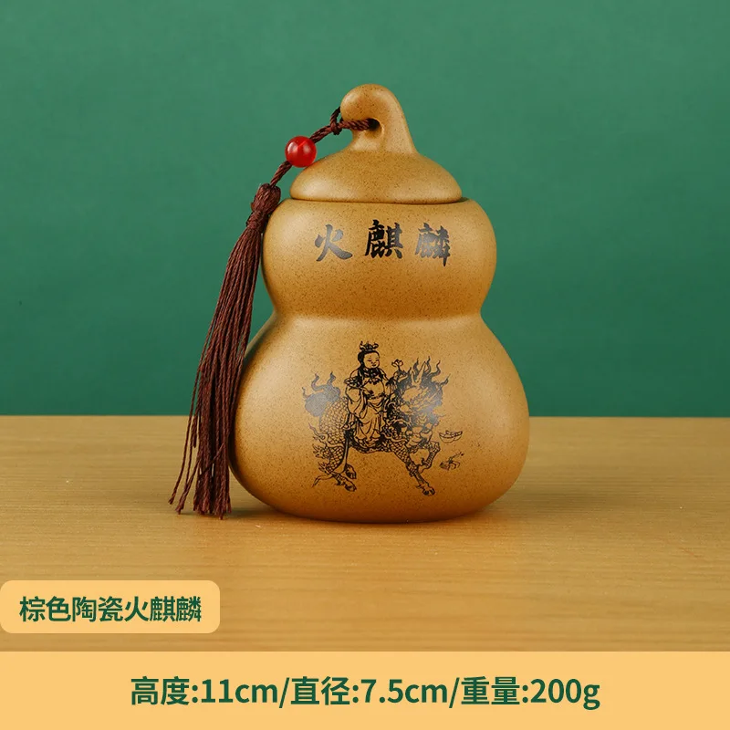 Brass Fire-Resistant Dragon Bottle Hollow Gourd Kitchen Northwest Corner Qian Position Fire-Resistant Heaven Gate Wealth-Attract