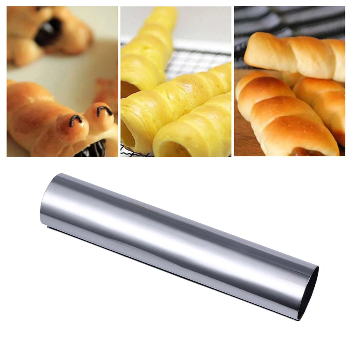 

6 Pcs Cylinadrical Shaped Mold Connoli Form Cannoli Tube Pancakes Molds Stainless Steel