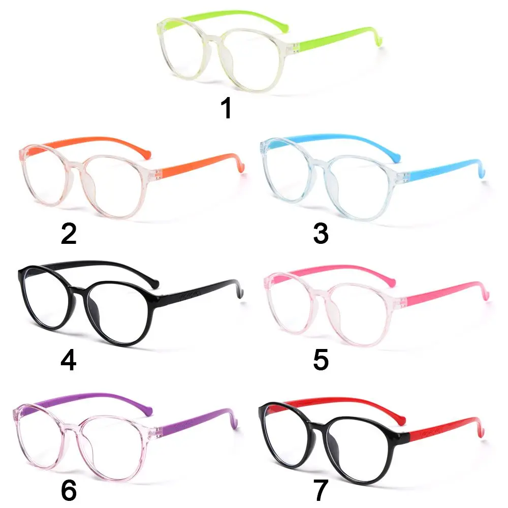Round Anti-blue Light Kids Glasses Children Boys Girls Computer  Glasses  Comfortable  Protection Eyeglasses Ultra Light Frame