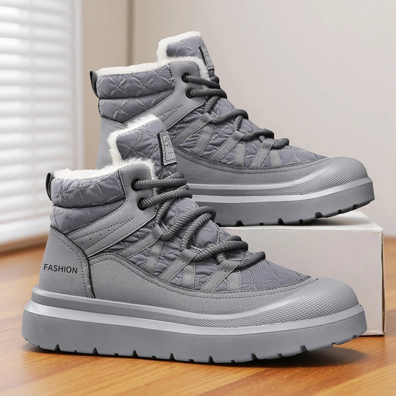 

Autumn and winter boots Trendy Men's Thick Bottom Style Daily Fashion Outdoor Street High quality youth or adult shoes Keep warm