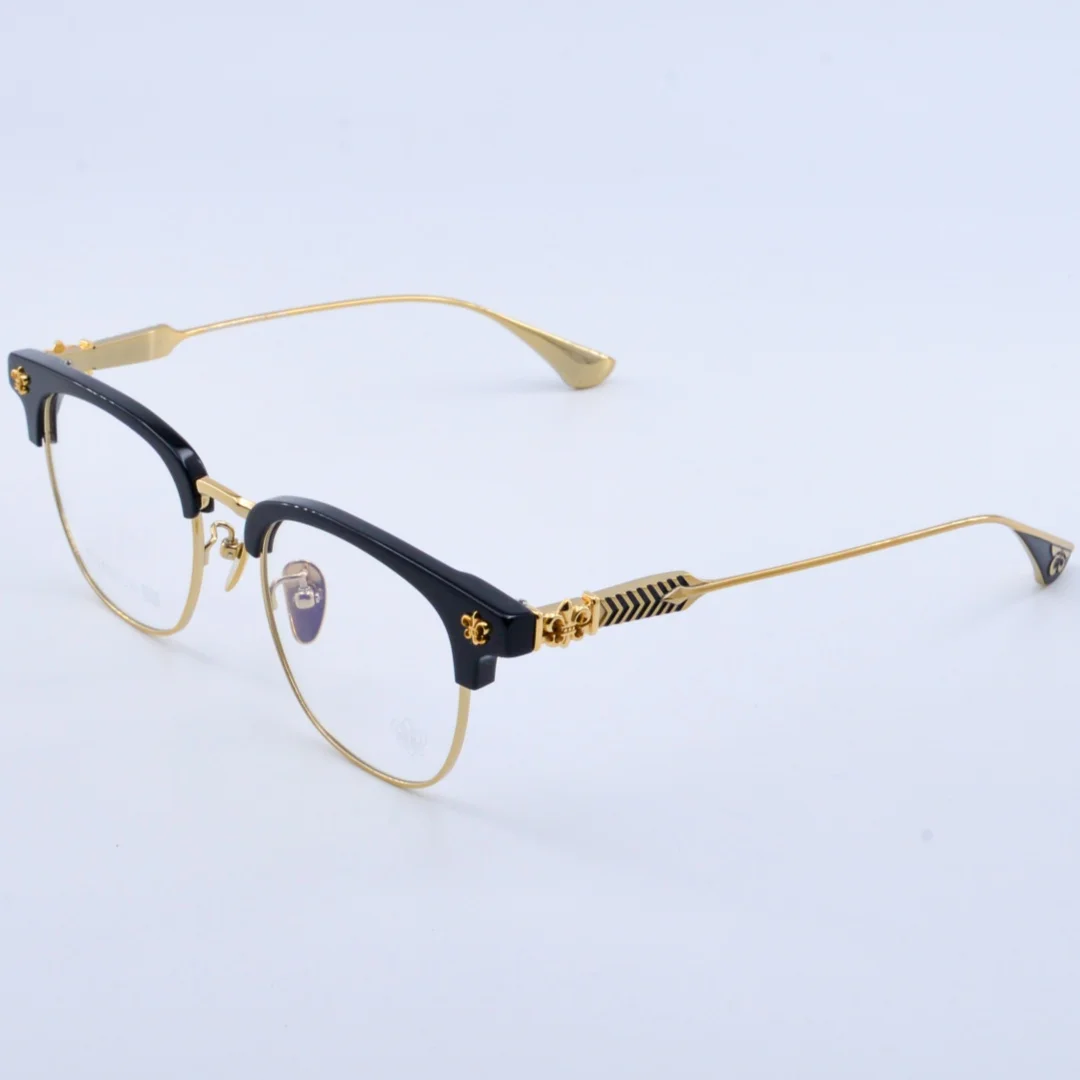 

Новинка 2025, мужские классические полуоправы из титанового сплава, оптические очки, женские модные компьютерные очки для чтения, близорукость, оправа для очков по рецепту