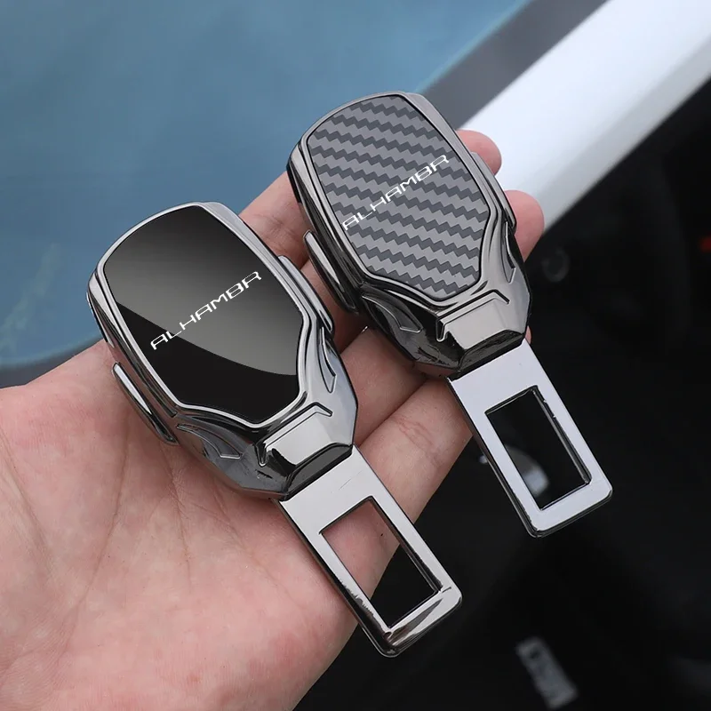 1pc Car Seat Belt Metal Jewelry Seat Belt Accessory Extender For SEAT ALHRMBR