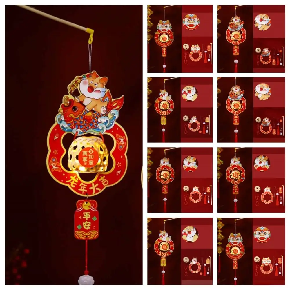 

Handmade Bamboo New Year Lantern Blessings Bamboo Spring Festival Lantern DIY Glowing DIY Material Bag