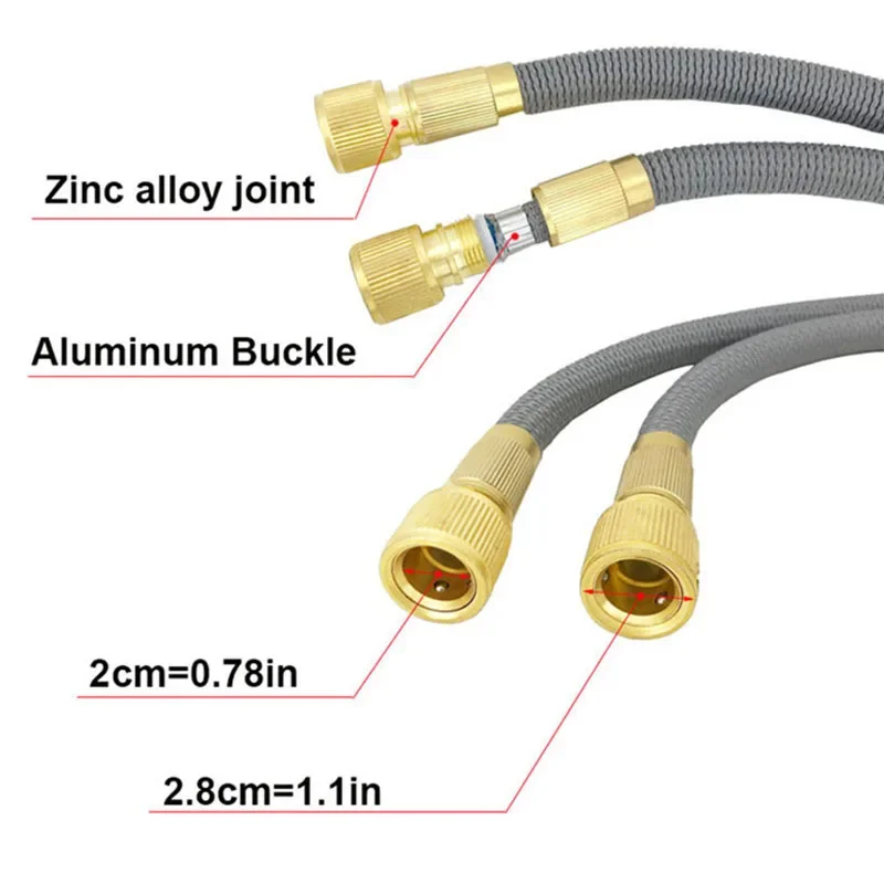 Flexible And Extendable Garden Hose, High-Pressure Metal Nozzle, Adjustable Spraying Mode, Gardening Tools