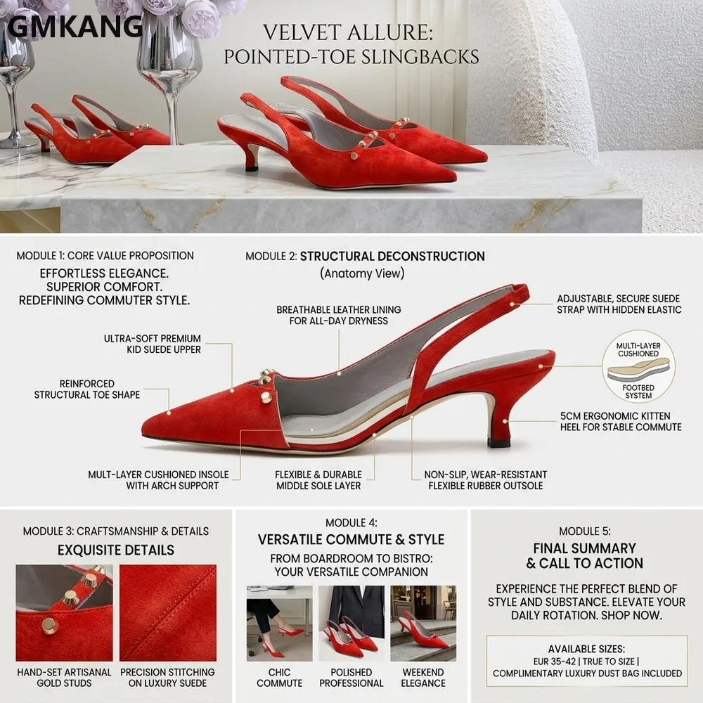 Pointed Toe Kitten Heel Sandals Women Fashion Platform Heels Metal Studded Dress Shoes Summer Casual Party Wear Chic French