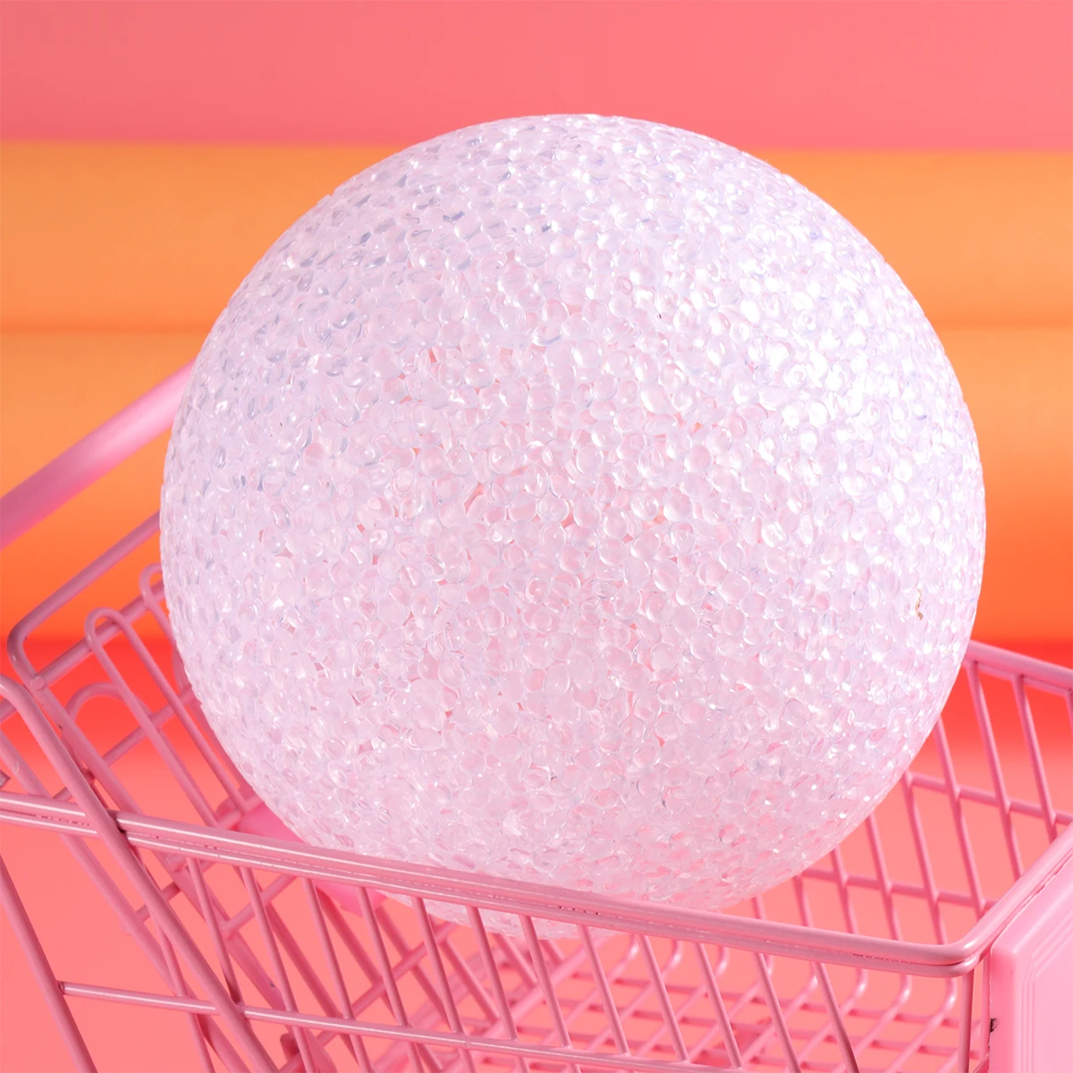 

12CM 7 Colors LED Glow Ball Round Crystal Ball Beautiful Night Lamp for Annual Meeting Stage Performance (White)