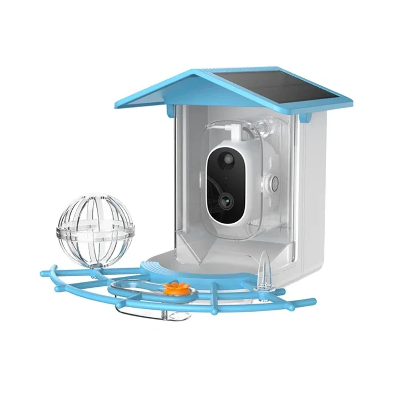 Smart Bird Feeder with Wireless Camera 4MP Automatic Capture Bird AI Recognition Aviary Camera Solar Video Bird Feeder