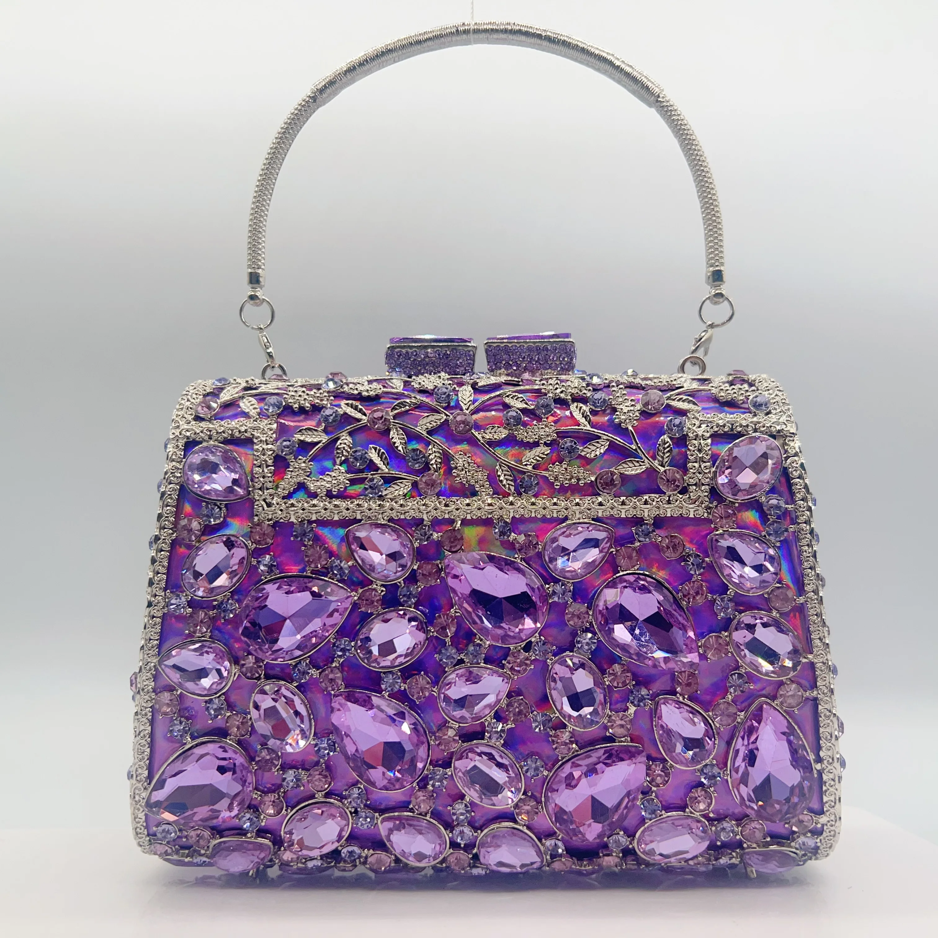 

High Quality Diamond Metal Rhinestone Clutch Wedding Birthday Party Ladies Purse Crystal Handbag Women Evening Bag