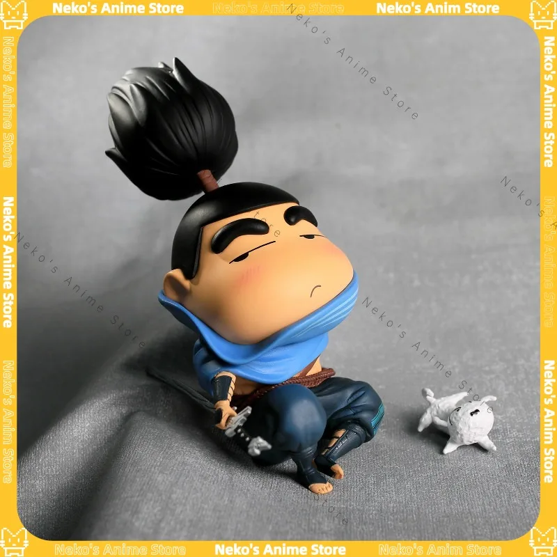 

【In Stock】League of Legends Shinchan Cosplay Yasuo Samurai Version Anime Model Trendy Toys Desktop Doll Collectibles Gift Figure