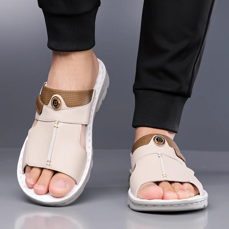 

Large size summer men's sandals, non slip casual slippers, beach shoes, comfortable