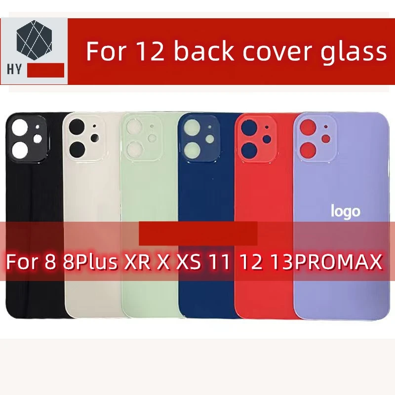 10PCS (Big Holes No Remove Camera) Back Cover Rear Door Glass For iPhone 11 Pro 8 Plus X XS XR Max 12 Mini SE 13Pro 14 14Plus