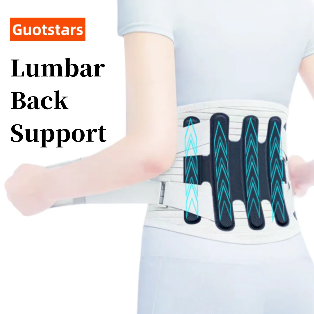 

Guoftstars Adjustable Lumbar Support Belt,Back Support for Lower Back Pain Relief,Scoliosis,Work,Waist Brace