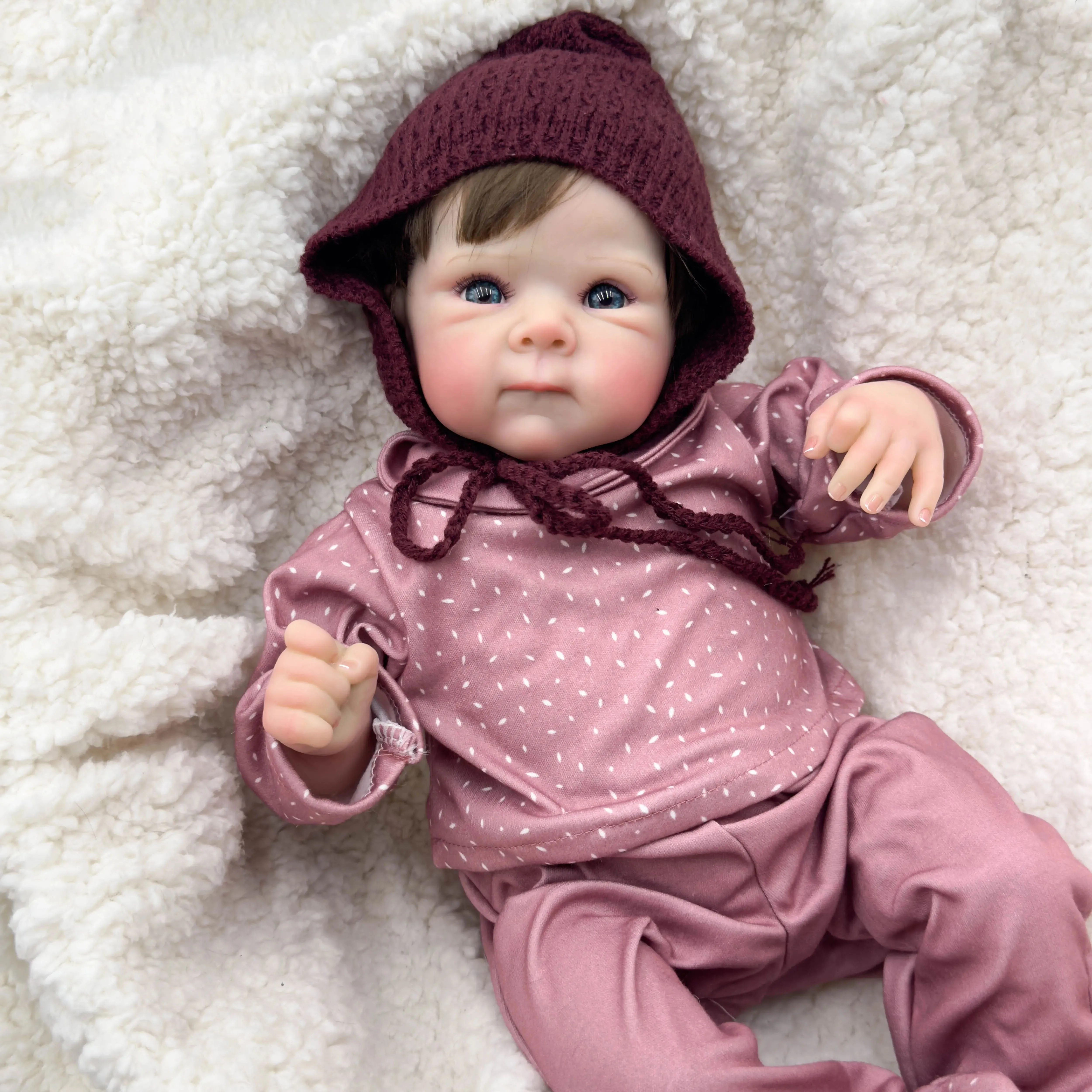 

18inch Bettie Newborn Baby Lifelike Reborn Toddler Soft Body Doll Hand-Detailed Paint with 3D look Visible Veins