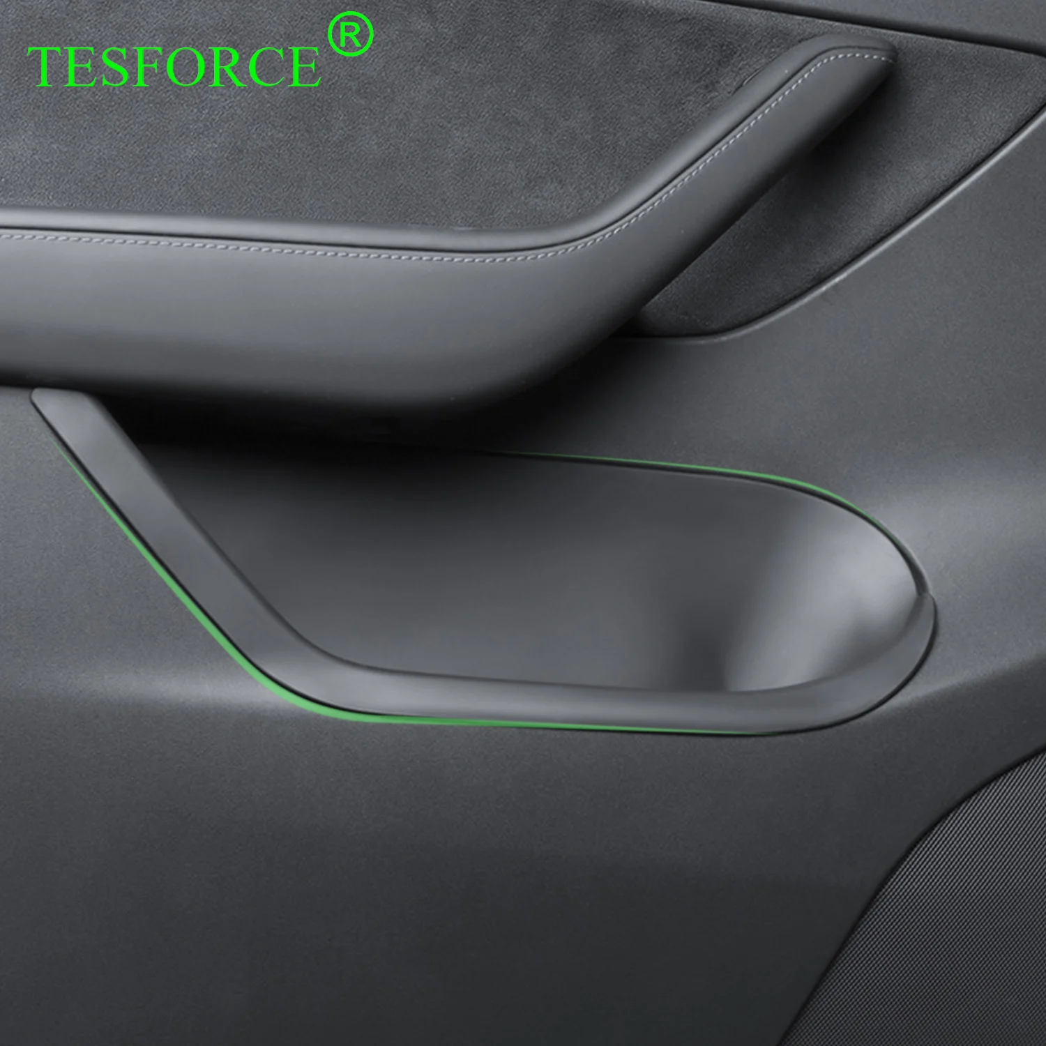 Car Door Storage Box Mat Full Cover TPE for Tesla Model Y 2021-2023 Door Slot Storage Mat Storage Box Storage Accessories