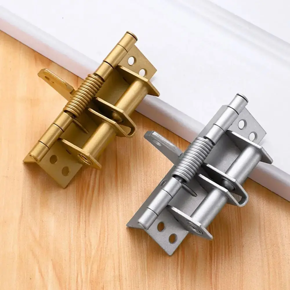90 Degree Door Closer Self-Closing Positioning Automatic Closing Hinge Right Angle Noise Reduction Invisible Door Spring Hinge
