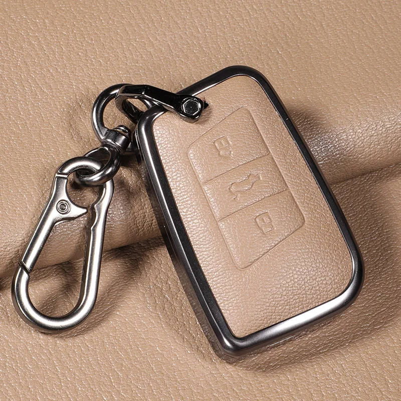 

Suitable For Volkswagen CC Magotan b8 Passat Aluminium Alloy + Sheepskin Leather Car Remote Key Case Cover