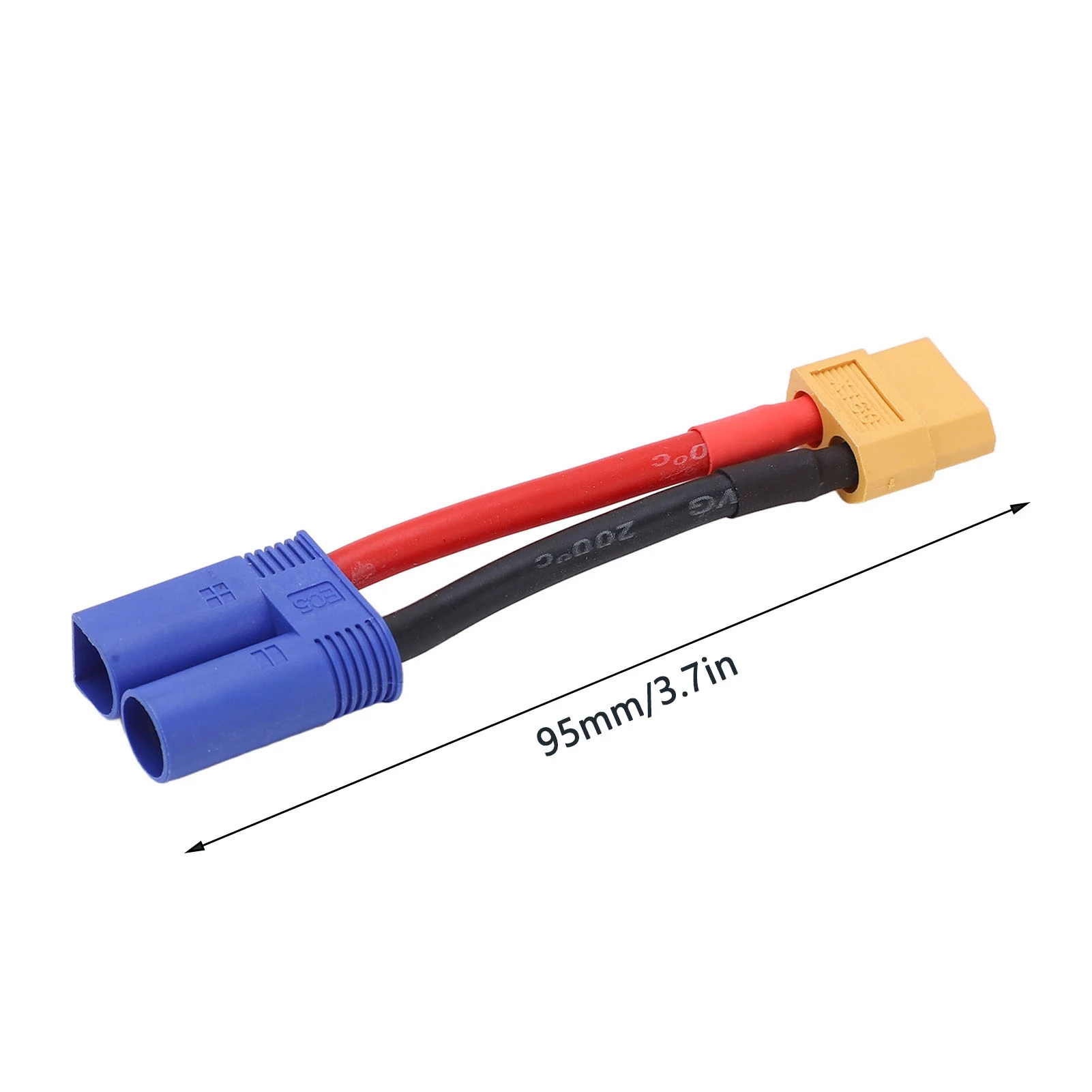 Conector RC Cable de silicona suave flexible XT60 hembra a EC5 Cable conector macho para RC coche avión barco modelo XT60 conector
