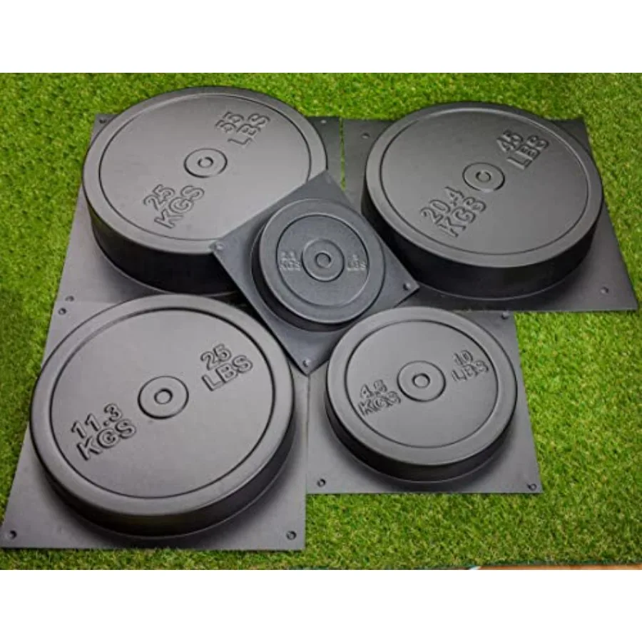 

DIY Concrete Weight Mold Set - 5 pcs ABS Plastic 2mm Thick - Dumbbell & Barbell Weight Plates