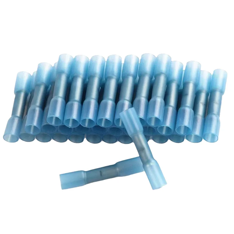 

High Quality-100PCS Electrical Wire Connector Heat Shrink Connectors Insulated Waterproof Crimp Terminals Seal Butt 26-10 AWG