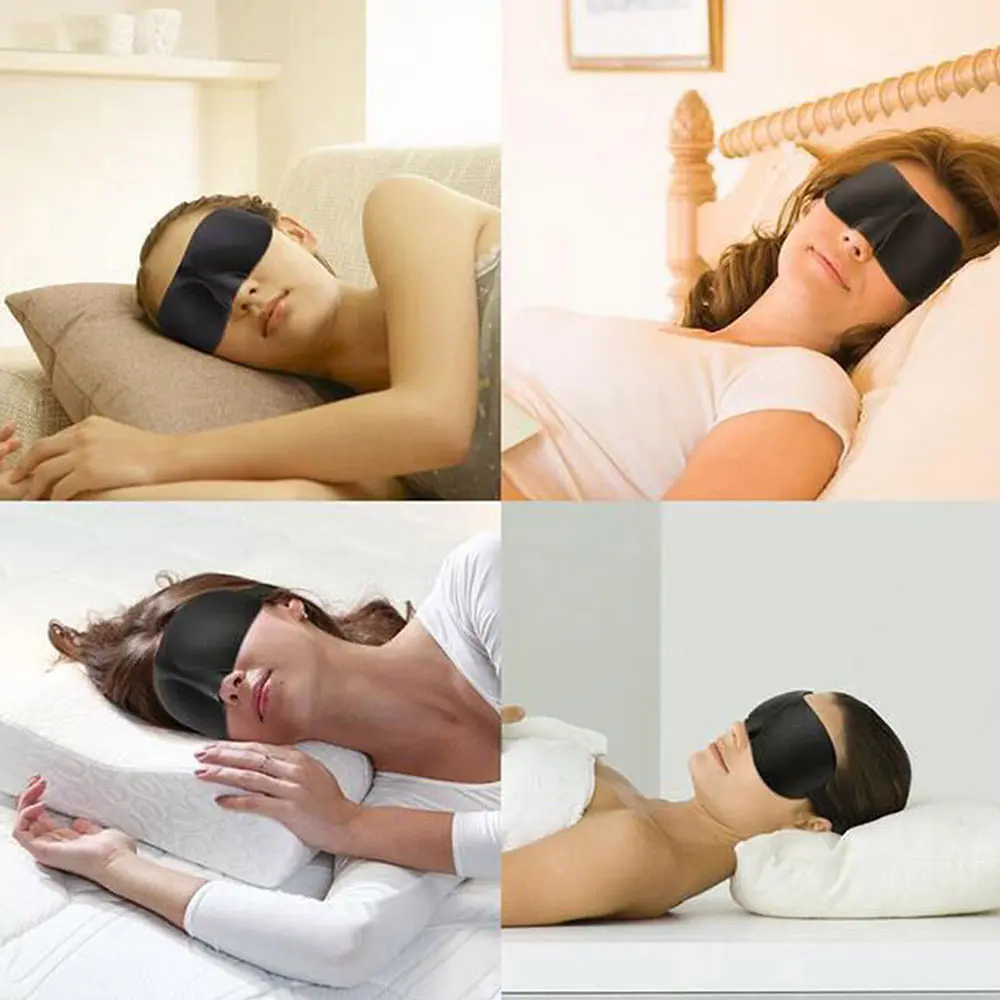 3D Sleeping eye mask Travel Rest Aid Eye Mask Cover Patch Paded Soft Sleeping Mask Blindfold Eye Relax Massager Beauty Tools